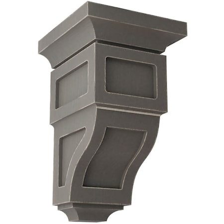Ekena Millwork 3 1/2"W x 3 3/4"D x 6"H Mini Reyes Wood Vintage Decor Corbel, Reclaimed Grey CORWD03X03X06RYGY